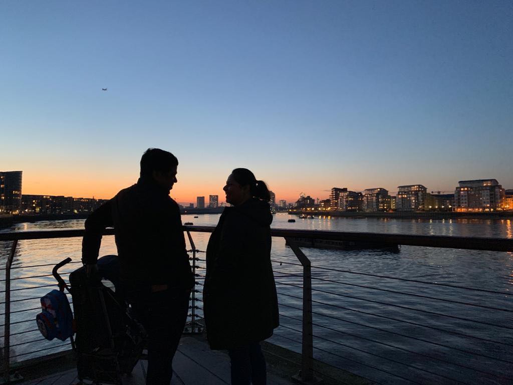 Two Figures at Dusk