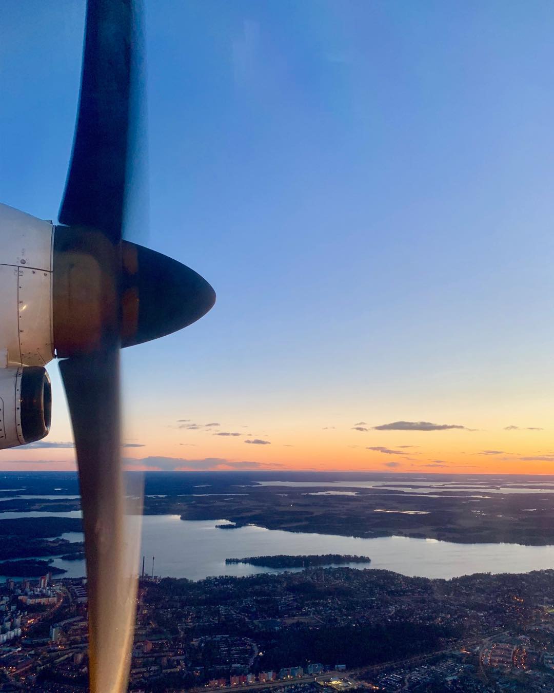 Flying Into the Evening